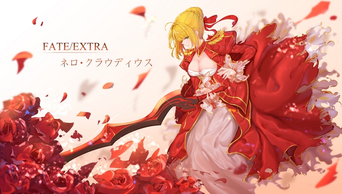 Nero Claudius from Fate/Extra with Roses