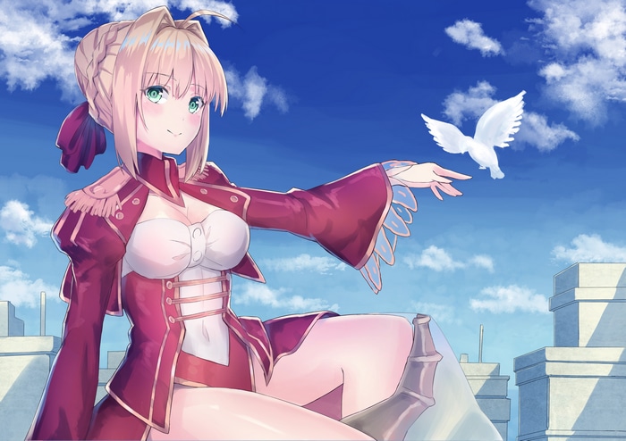 Nero Claudius with a Dove in Fate/Extra