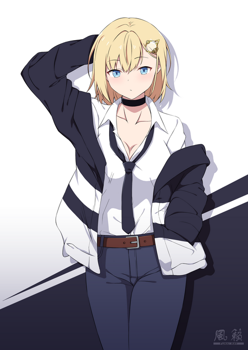 Watson Amelia wearing a tie and jacket