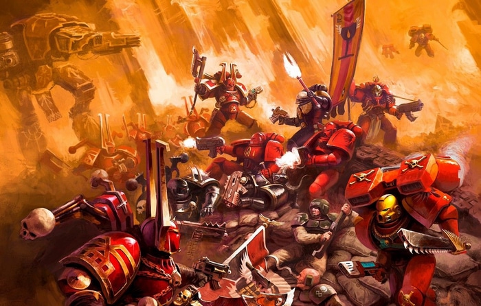 Warhammer 40,000 Blood Angels vs Khorne Chaos Space Marines