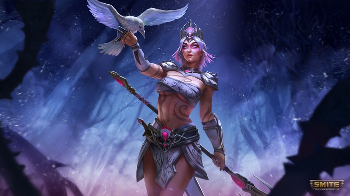 Smite: The Morrigan with a bird
