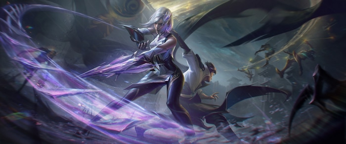 Honor of Kings: Two warriors with purple energy
