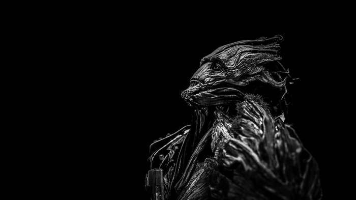 4K monochrome image of Groot from Guardians of the Galaxy