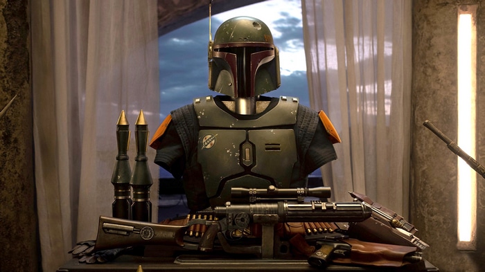 Boba Fett Armor and Weapons Display