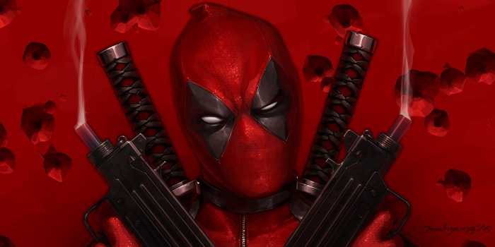 Deadpool with guns and swords by Jee Hyung Lee