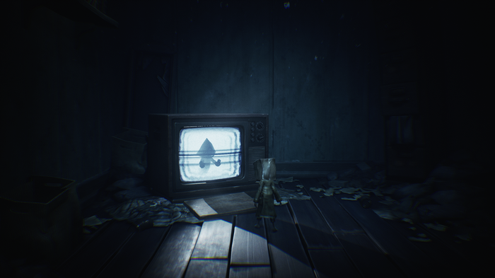 Little Nightmares 2 TV with silhouette