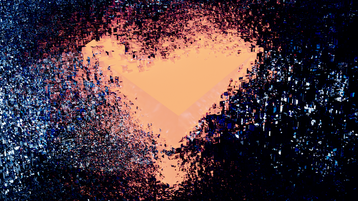3D Abstract Digital Lava Glass Design