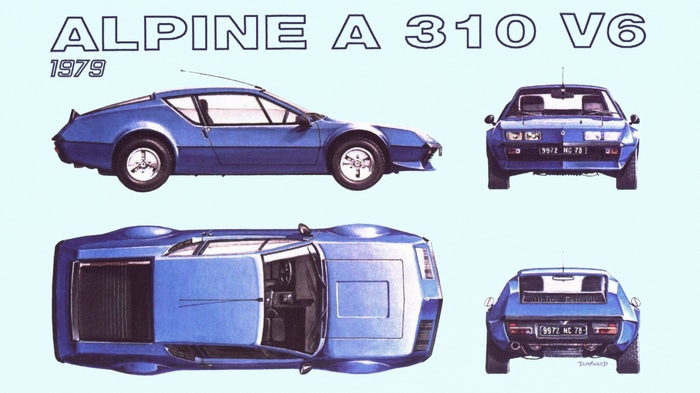 1979 Alpine A310 V6 Blueprints