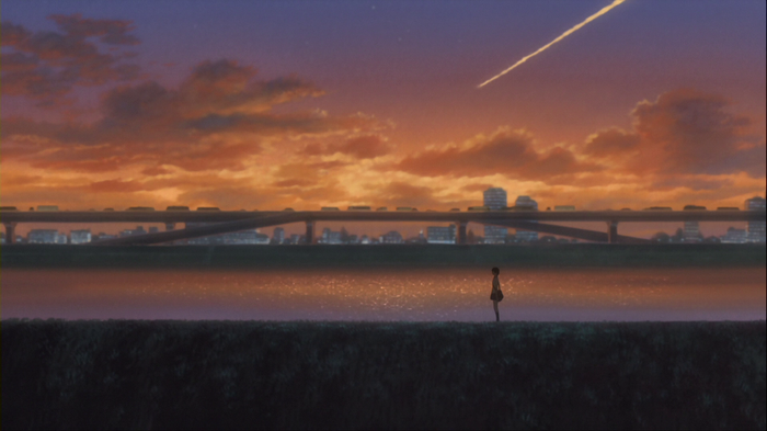 The Girl Who Leapt Through Time Sunset Over City