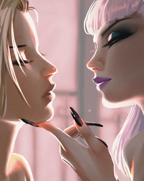 League of Legends Akali and Evelynn close-up