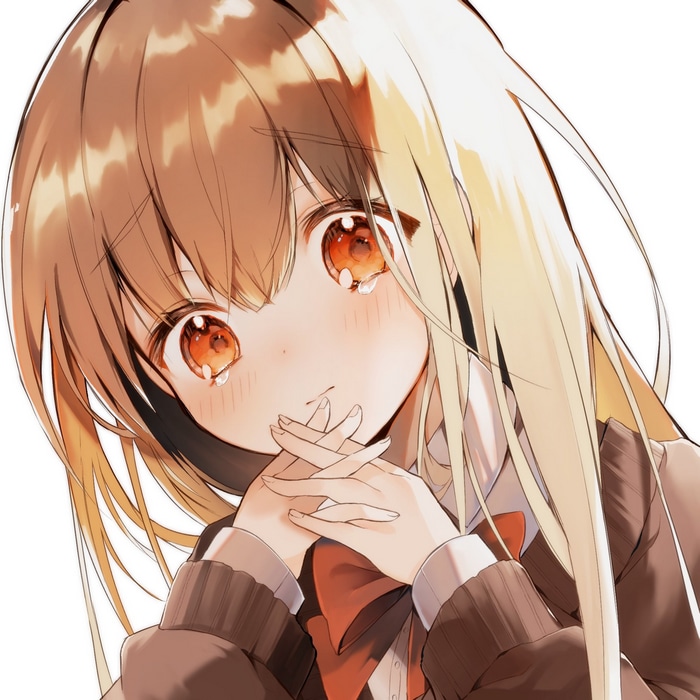Anime girl with hazel eyes and blonde hair