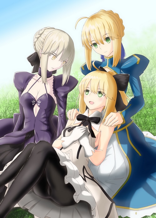 Saber Alter, Saber Lily, and Artoria Pendragon