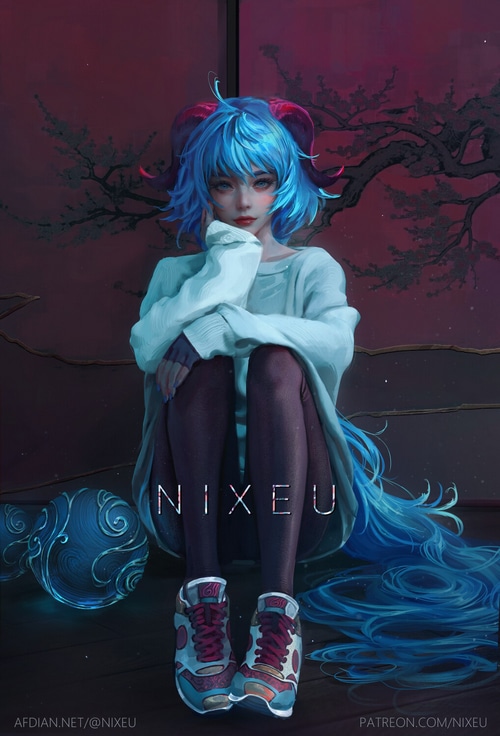 Ganyu from Genshin Impact by Nixeu