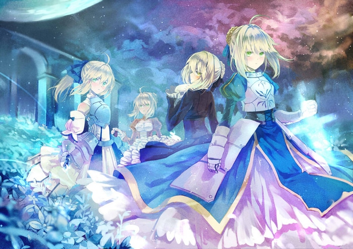 Fate Series Characters in a Mystical Forest