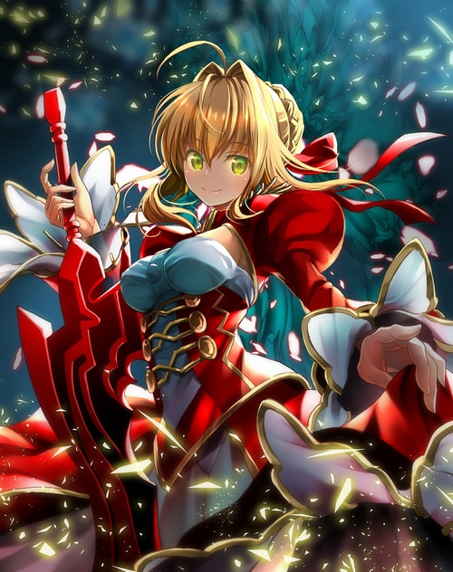 Nero Claudius from Fate/Grand Order holding a sword