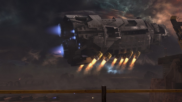 Pillar of Autumn spaceship in Halo Reach