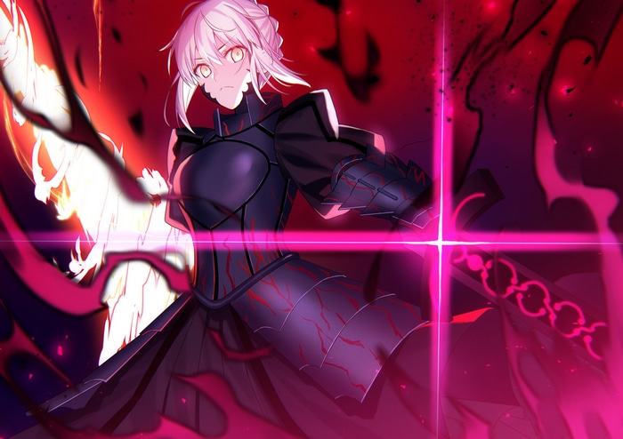 Saber Alter from Fate/Grand Order with glowing sword