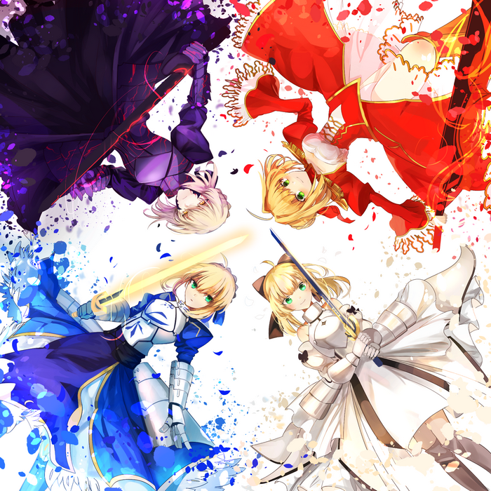Fate Series Characters: Artoria Pendragon, Saber Alter, Nero Claudius, Saber Lily