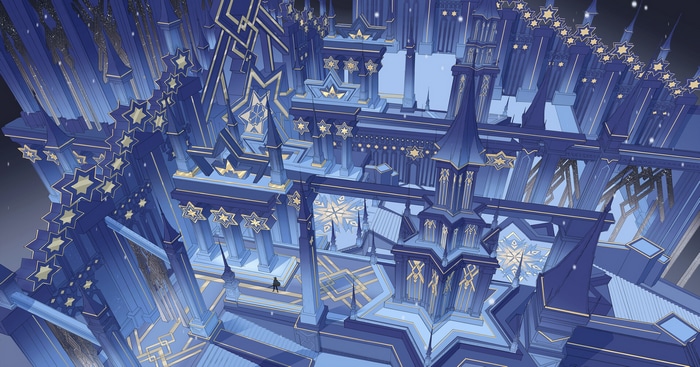 Fantasy Castle with Star of David Motifs