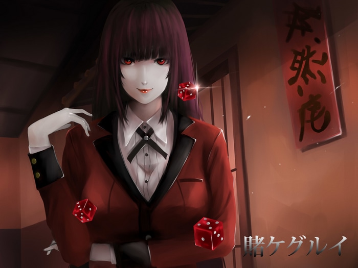 Yumeko Jabami from Kakegurui with dice
