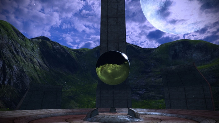 Mass Effect 2 Prothean Monument with Sphere