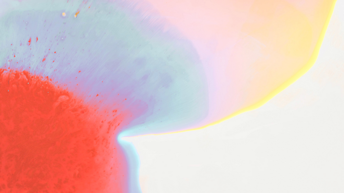 Abstract colorful fluid art with red and yellow hues