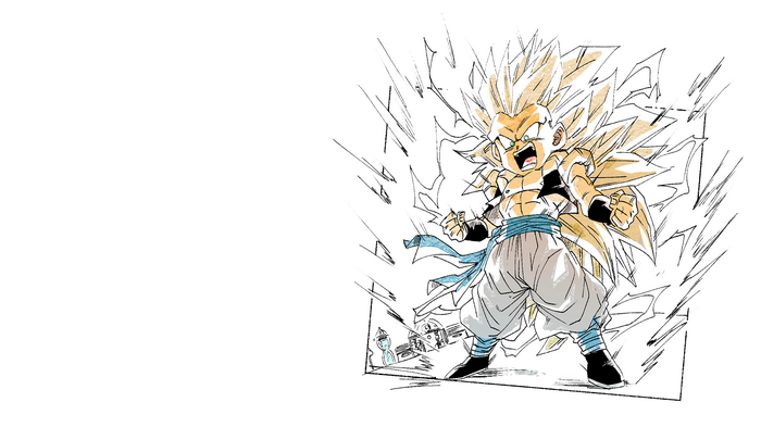 Gotenks in Super Saiyan 3 form from Dragon Ball Z