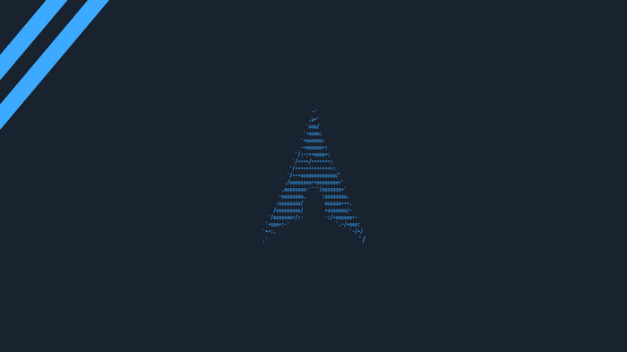 Arch Linux logo made of text