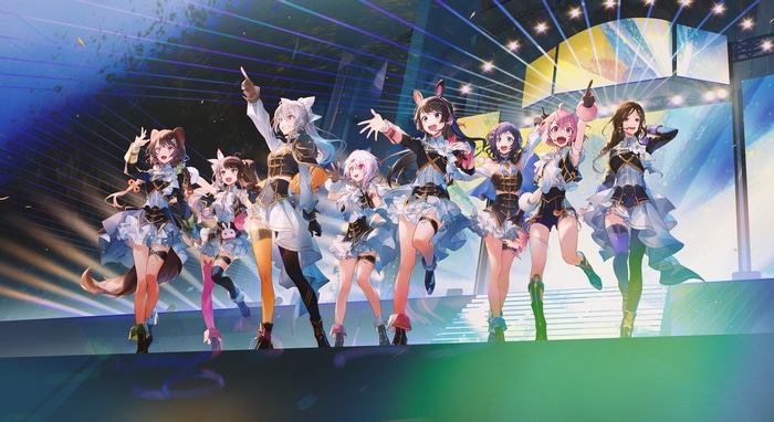 Nijisanji members performing on stage