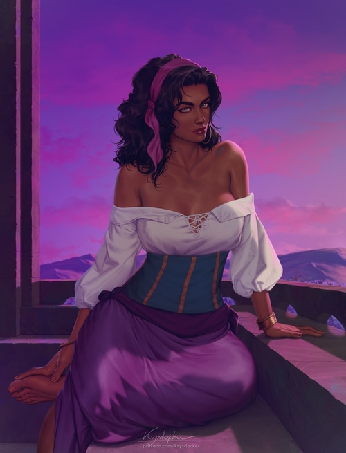 Esmeralda fan art by Krys Decker