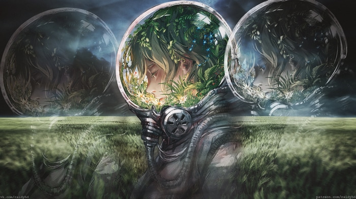 4K Yuumei Spacesuit with Plants