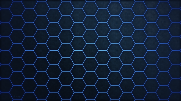 4K Blue Hexagon Abstract Pattern