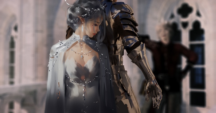 4K WLOP fan art of fantasy characters