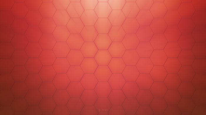 4K Orange Hexagon Abstract Minimalism
