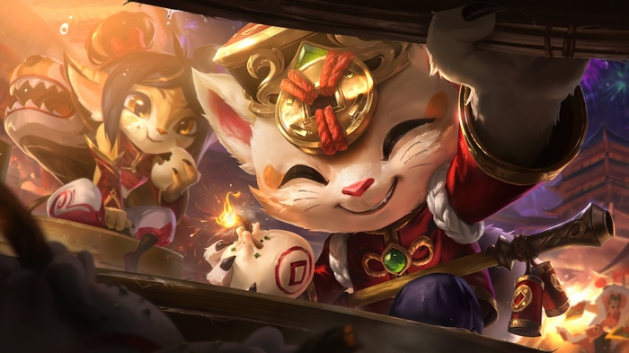 Firecracker Teemo and companion celebrate New Year