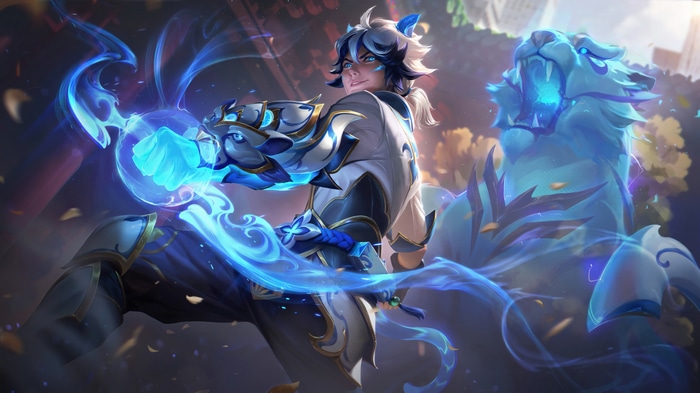 4K Porcelain Ezreal and Tiger in League of Legends