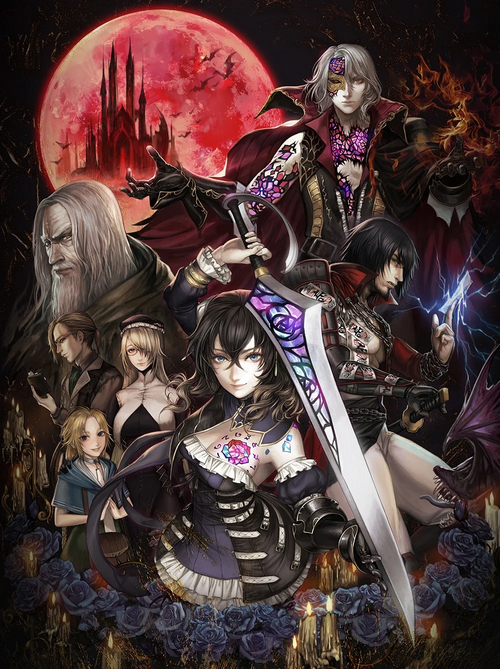 Bloodstained: Ritual of the Night characters with Blood Moon
