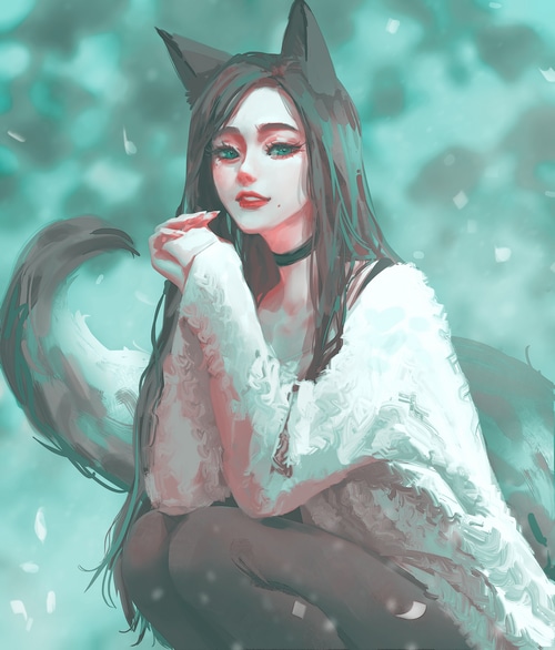 4K fan art of a fantasy girl