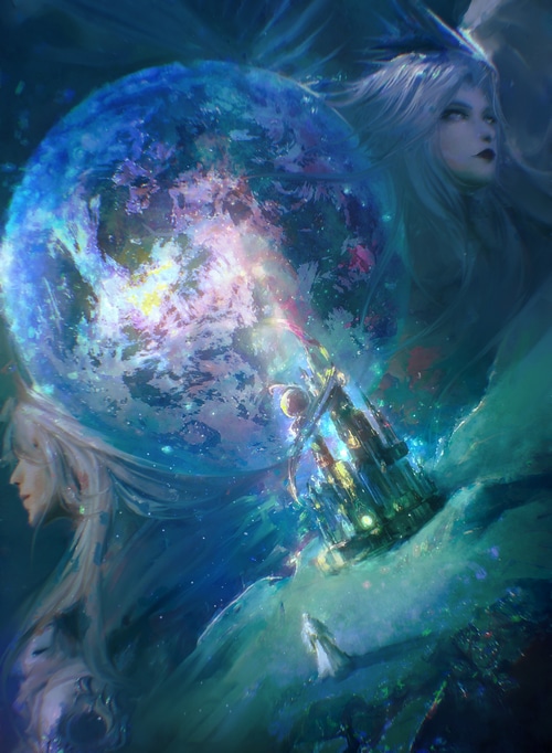 Hydaelyn and Venat from Final Fantasy XIV: Endwalker