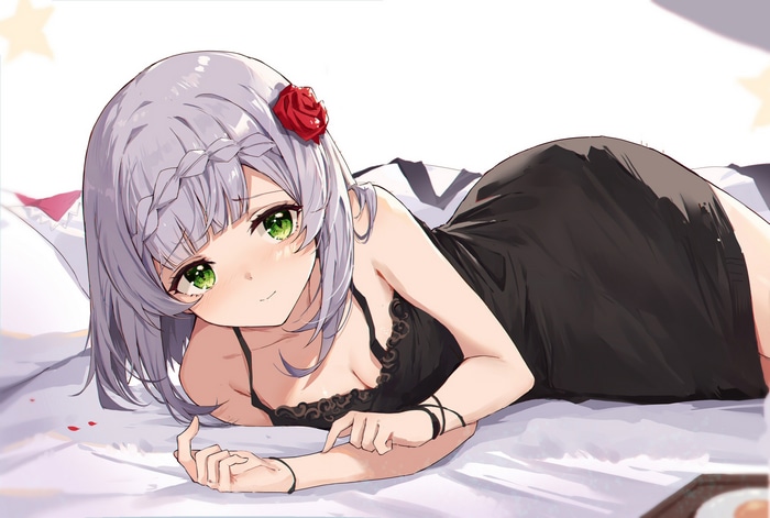 Noelle from Genshin Impact in a black dress