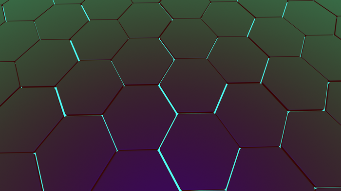 4K abstract 3D hexagon pattern
