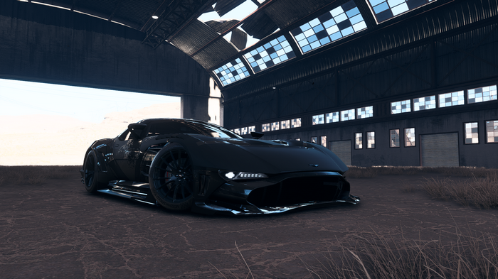 Aston Martin Vulcan in abandoned hangar