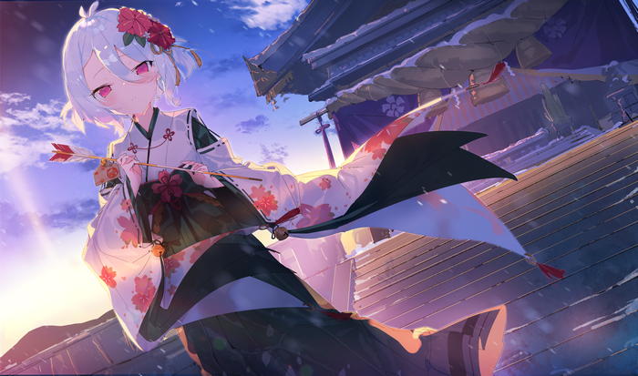 Kokkoro from Princess Connect! Re:Dive with an arrow