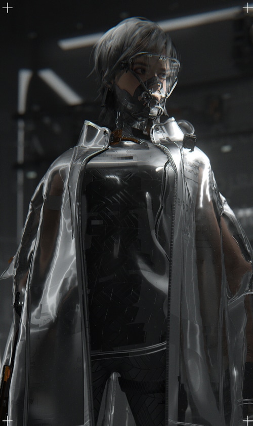 Gu Junyi in Futuristic Science Fiction Attire