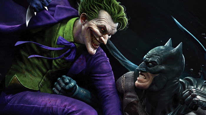 4K Joker and Batman confrontation