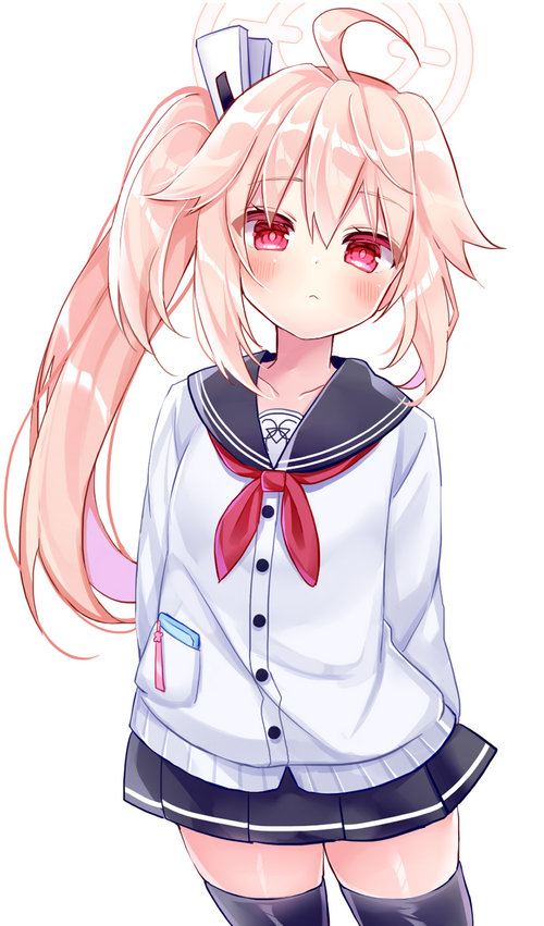 Blue Archive School Uniform Girl with Pink Hair