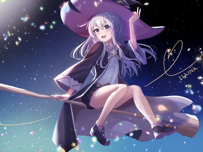 4K Elaina on a Witch's Broom
