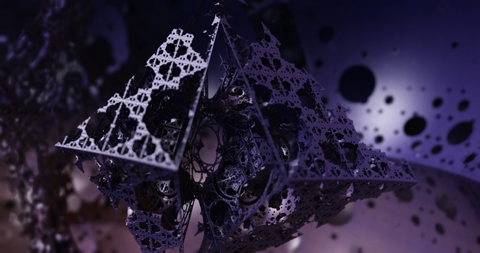 4K Fractal Structure in Purple Hues