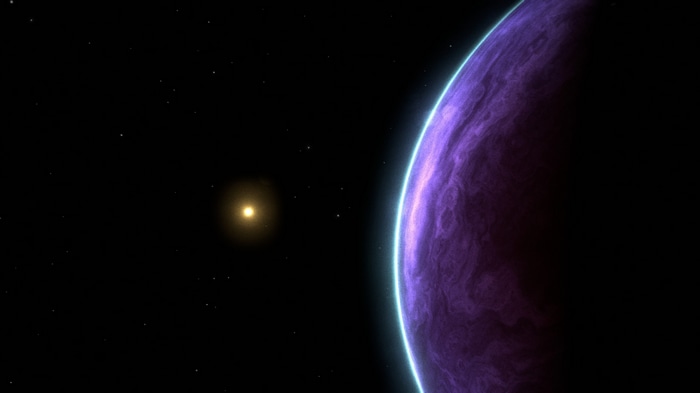Exo One planet with a star in the background