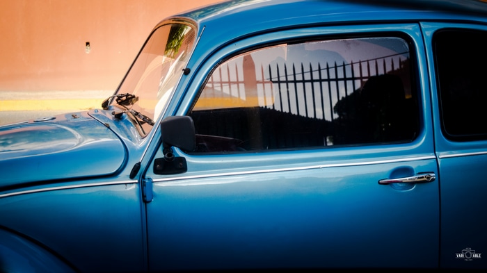Blue Volkswagen Beetle car